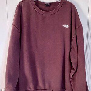 Womens North Face XL Crew Neck Sweatshirt Maroon Color